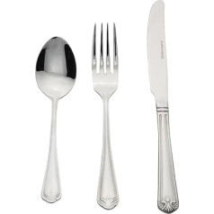 Olympia S382 Tisch Messer, Gabel und Wüste Löffel, Jesmond Besteck Probe Set, Hochglanz-Finish, Edelstahl