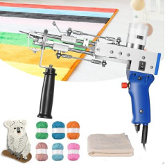 Kotsy Tufting Gun 2-in-1 Cut and Loop Pile 5-40 Stitches / Second Adjustable Speed Electric Carpet Gun, 7-21 mm Flocking Machine Rug Gun Machine