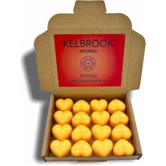 Kelbrook Aromas Fireside Soy Wax Hand Poured Highly Scented Vegan No Plastic or Dyes for Electric Warmer or Tea Light Wax Burners 16 Pack