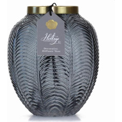 Ashleigh & Burwood The Heritage Collection Large Glass Reed Diffuser Empty Vase Grey