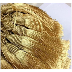 Fransenborte Quasten für DIY Zubehör 9cm Seide Quaste Gold Verzierungen Handgefertigte Schmuckzubehör Lieferungen 100 stücke