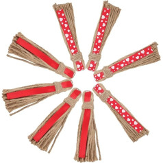 NESTINGHO 8st Festival Diy Quastenanhänger Selber Machen Hochzeitsdekoration Quasten Aus Natürlicher Jute Boho-dekor Dekorative Quasten Boho- Premium-quaste Böhmische Quaste Hanfseil