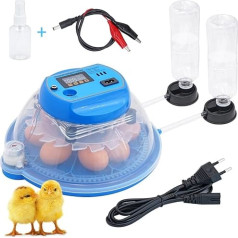 Fully Automatic Incubator for 8 Eggs, Incubator with Automatic Egg Turner and Temperature Control, Digital LED Display Egg Incubator, Suitable for Chicken, Duck, Goose, Pigeon, Quail