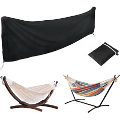 Camping Hammock Cover UCARE Waterproof Protective Cover Rain Cover Sun Protection Durable 420D Oxford Fabric Dust with Adjustable Cord for Outdoor Hammocks with Stand 340 x 46 cm