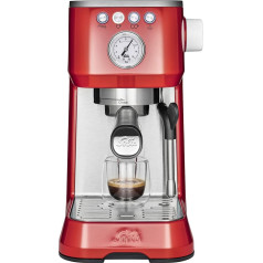 Solis Espresso Machine, Pressure Gauge, Steam and Hot Water Function, PID Temperature Controller, 54 mm Filter Holder with Double Spout, 15 Bar, 1.7 L Water Tank, Stainless Steel, Barista Perfetta Plus