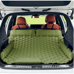 EULANT Inflatable Car Mattress with Foot Pump, Waterproof Air Mattress for Car Boot, Self-Inflating Camping Sleeping Mat for 2 People, Ultralight Air Bed for SUV MPV, 183 x 131 x 7 cm, Green