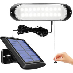 ChunHee Solar Pendant Lamp for Indoor Outdoor Use IP65 Waterproof 20 LED Solar Shed Light with String Control Solar Lights for Garden, Garage, Pathway, Yard, Patio, Lawn, Chicken Coops