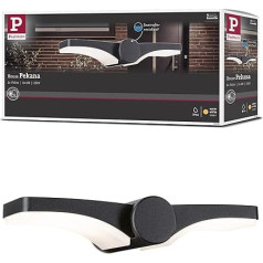 Paulmann Pekana 94766 LED Outdoor Wall Light IP44 2 x 6 W 2 x 480 lm 300 x 130 mm Anthracite Aluminium 3000 K Seawater Resistant Outdoor Wall Light