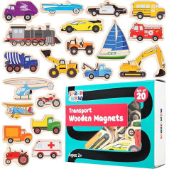 SPARK & WOW Wooden Magnets Transport Pack of 20