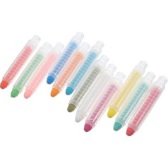 ULDIGI Pack of 12 Multifunctional Drawing Chalks Wax Crayons Children's Chalk Erasable Solid Chalk Writing Chalk Children's Table Chalk for Toddlers Coloured Chalk Colourful Pens