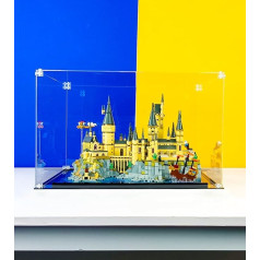 icuanuty Acrylic Display Case for Lego Harry Potter Hogwarts Castle and Grounds 76419 Construction Set, Gift Idea for Adults, Buildable Display Model Display Case, Size: 39 x 29 x 25 cm