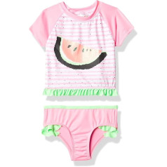 Wippette Baby Girl Two-Piece Printed Rash Guard Rash Guard Set