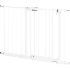 Sämann Door Safety Gate & Stair Safety Gate for Clamping No Drilling | Self-Closing Barrier with Extension | Barrier | (102-112 cm, Elephant Foot Shape)