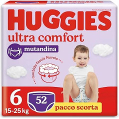 Huggies Ultra Comfort Size 6 (15-25kg) 52 Nappies