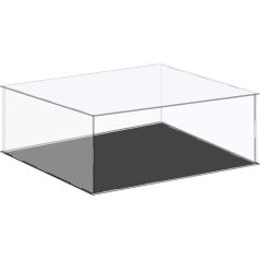 MECCANIXITY Acrylic Display Case, Plastic Box, Cube Storage Box, Transparent, Small, Dustproof, 41 x 36 x 15 cm, Collectibles