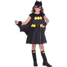 amscan Girls Children's Batgirl Costume Batgirl Dress Cape Arm and Leg Warmers Mask Super Heroes Theme Party Carnival