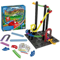 ThinkFun 76343 - Roller Coaster Challenge - Build exciting roller coasters and let the car arrive safely at your destination!