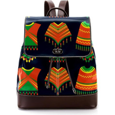 Poncho Kleidung Ikonen Personalisierte Schultaschen Büchertaschen für Teenager, Mehrfarbig, 27x12.3x32cm, Rucksack Rucksäcke