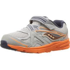 Saucony Boys' Baby Ride 9 Sneaker, Grey, 4.5 Wide US Toddler