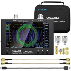 AURSINC 7 in NanoVNA SV4401A Vector Network Analyzer 50 kHz - 4.4 GHz Antenna Analyzer with 6700 mAh Battery 8 GB Memory Measurement of S Parameters, Voltage Standing Wave Ratio, Phase, Delay