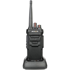 Retevis RT648 Walkie Talkie Waterproof IP67 PMR446 Radio License-Free Long Range CTCSS&DCS VOX Alarm Radio Rechargeable USB Charging Cradle (1 Piece, Black)