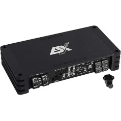 ESX QL800.4-Channel Class-D Car Audio Amplifier with Bass Remote Control | 4 x 125/200 Watt RMS @ 4/2 Ω | Start/Stop Ready
