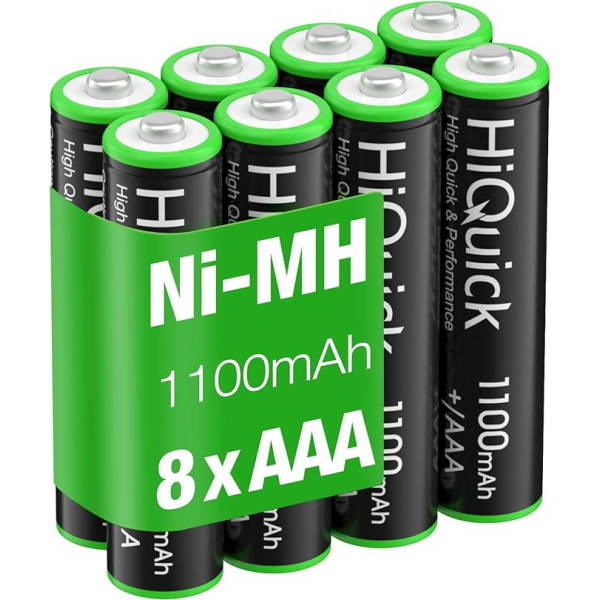 HiQuick 8 x AAA Rechargeable Batteries Ni-MH for Toy Radio Remote Control