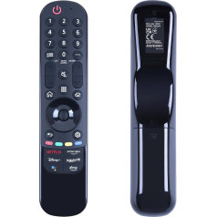 TCNOUMT AKB76039901 MR22GA IR Remote Control Replacement for LG Smart TV QNED Nano OLED with 6 Channel Shortcut Keys (No Voice, Magic, Pointer Functions)