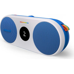 Polaroid P2 - Powerful Portable Wireless Bluetooth Speaker Rechargeable with Dual Stereo Pairing - Blue and White