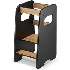 RONMALL Montessori Toddler Step Stool Black