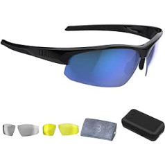 BBB Cycling Cycling Glasses Bicycle Sunglasses Men and Women Cool Sports Glasses Quick Glasses Cycling Glasses Sports Sunglasses Men and Women MTB and Road Bike Impress BSG-58T Glossy Black