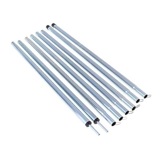 B Baosity Pack of 2 4 Section Tarpaulin Tent Awning Support Porch Iron Pole