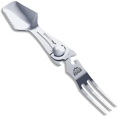 Outdoor Edge Unisex - Adult CHOWLITE Camping Cutlery Set, Silver, 15 cm