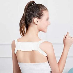 OAKYE Posture Corrector TPU Back Support Shoulder Strap Invisible Orthotic TPU Back Shoulder Corset Spine Support Unisex (Color : White) (Black) (White)