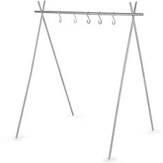 KOCAN Portable Stainless Steel Folding Camping Hanger Hanger Folding Hanging Rack