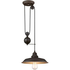 Westinghouse Lighting 63701 Single Light Iron Hill Ceiling Light 22 cm for Indoor Use Oiled Bronze Finish