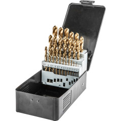 Graphite HSS-TiN metal drill bits 1.0-13.0 mm, set of 25 pcs.