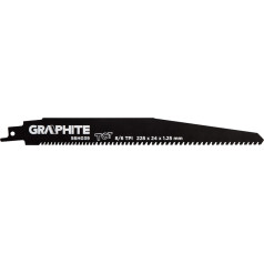 Graphite Reciprocating saw blade, HM, 228 x 24 x 1.25 mm, 8/6TPI