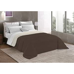Italian Bed Linen Basic Winter Quilt Single Cream Brown