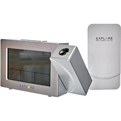 EXPLORE SCIENTIFIC Weather Forecast RPW3008 Dual Snooze Alarm Silver