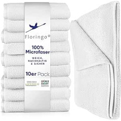 Moon Floringo Microfibre Hairdresser Hand Towels 50 x 90 cm with Absorbent Surface White Pack of 10