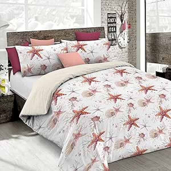 Italian Bed Linen Fantasy Starfish Duvet Cover, Small Double
