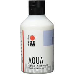 Marabu 113575000 Aqua Varnish Various Sizes Transparent, Aqua Gloss Varnish 250 ml, 250 ml