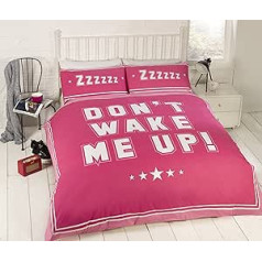 FINEST HOMEWARE Rapport Don 't Wake Me Up Bettbezug-Set, pink, King