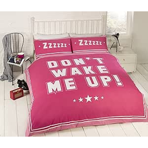 FINEST HOMEWARE Rapport Don 't Wake Me Up Bettbezug-Set, pink, King
