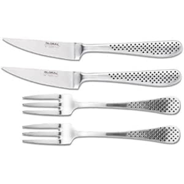 Steak Cutlery Set - 2 Knives 2 Forks - Global Knife