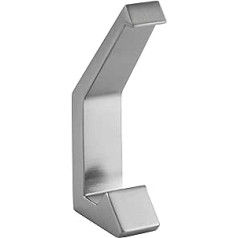 ALPENSTAHL Design Wall Coat Hook Single Coat Hook Metal Coat Hook Stainless Steel Matt – TAURUS | Hook Steel Silver Matt | Wall Hook for Screwing | 1 Piece - Coat Hook for Wall Mounting