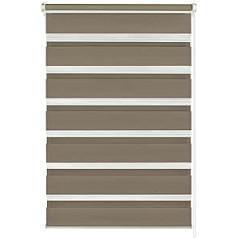 Gardinia Easyfix 31312 Double Blind Easy to Assemble on Casements using Glue or Clamps 90 x 220 cm Mocha