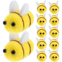 EXCEART Wollfilz-Bienen-Bälle für Bienen, Bastelbedarf, Partydekorationen für Halloween, Kostüm, Babyparty, Geschlechtsoffenbarung, Party, Kinderzimmer, Zelt, Dekoration, Basteln, 12 Stück