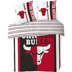 Sahinler NBA Chicago Bulls ADO Duvet Cover 200 x 200 cm + 2 Pillowcases 63 x 63 cm - Double Bed Linen - Red - 100% Cotton 2070234